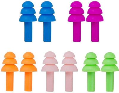 Lozenge Silicone Ear Plug Ear Plug & Nose Clip(Multicolor)
