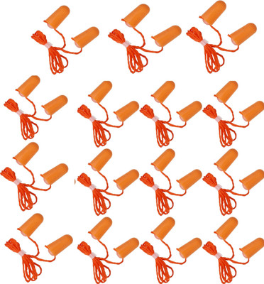 Koccido 15 Pair Ear Plug Corded Foam Use For Noise Cancellation,Underwater,Study,Travel Ear Plug & Nose Clip(Orange)