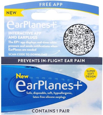 earplanes + Adult 1 Pair Airplane Travel Ear Protection, Prevent in flight ear discomfort Ear Plug(Blue)