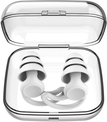 Augen Ear Plugs for Sleeping, Noise Canceling, Reusable Silicone (White B, M9) Ear Plug(White)