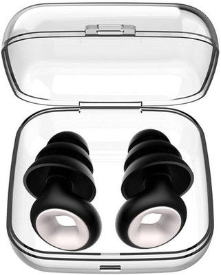 Augen Ear Plugs for Sleeping, Noise Canceling, Reusable Silicone (Black C, M9) Ear Plug(Black)