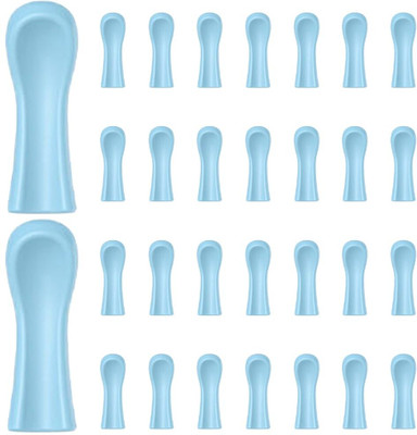 HANNEA 30 Pieces Silicone Ear Wax Remover Tips Replacement for Endoscope Tool 12mm Ear Plug(Blue)