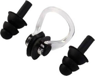 A1VK Soft Silicon 2 in1 Nose Clip & Ear Plugs Combo Ear Plug & Nose Clip(Blue, Black)