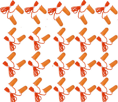 Koccido 20 Pair Ear Plug Corded Foam Use For Noise Cancellation,Underwater,Study,Travel Ear Plug & Nose Clip(Orange)