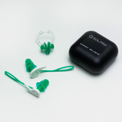 SOLPRO Sonic Block Ear Plug & Nose Clip(Green)