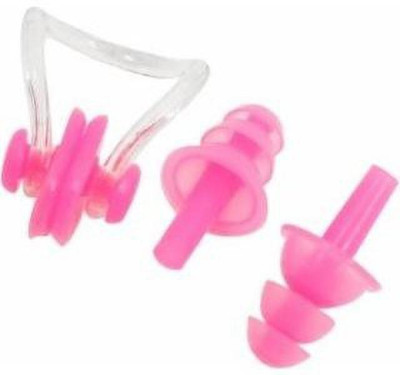 EmmEmm Soft Silicon 2 in1 Nose Clip & Ear Plugs Combo Ear Plug & Nose Clip(Pink, Purple)