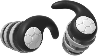 Augen Suitable for Sleeping Swimming Studying Traveling Concerts Airplanes (Black, 2) Ear Plug(Black)