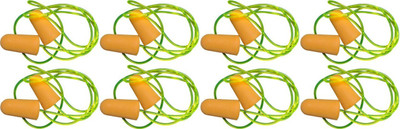 VIAGGI EAR PLUG WITH WIRE Set of 4(8 pairs ear plugs) Ear Plug(Orange)