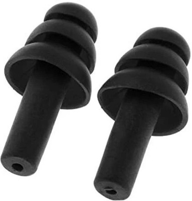 james Silicon Earplug 1 pair black , 3 Rings Silicon Ear Plug(Black)