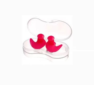 james Silicone Earplugs with Corded for Noise Water Protection, 1Pairs Ear Plug(Red)