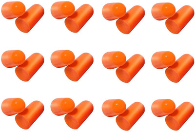 Eltihr Foam Ear Plug Noise Cancelling, Sound Blocking, Soft Form High Decibel (12 Pair) Ear Plug(Orange)
