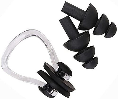 james Swimming Kit Nose and Ear Protector Nose Clip and Ear Clip for Swimmer One Pair Ear Plug & Nose Clip(Black)