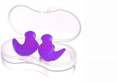 james Waterproof Swimming Professional Silicone Earplugs for Adult & Children Diving Ear Plug & Nose Clip(Purple)