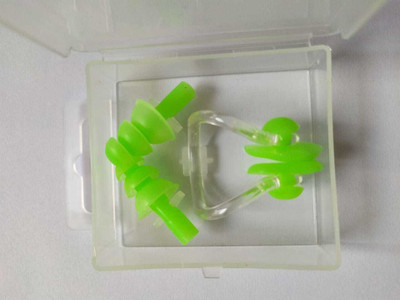 Swikkar Nose and Ear Water Protector Nose Clip and Ear Clip for Swimmer EP81 Ear Plug & Nose Clip(Green)