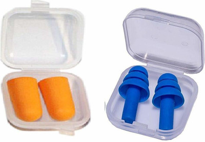 earplugs foam and silicone 3 ring combo Ear Plug(Multicolor)