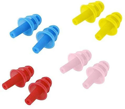 Silicon Earplugs SKYLOFTS Soft SIlicone Noise Reduction EarPlugs for Sleeping,Swimming Ear Plug(Multicolor)