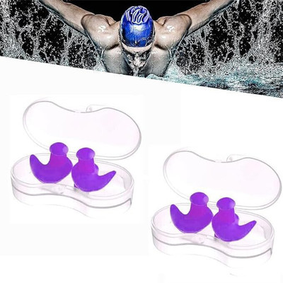 JAMES INTERNATIONAL EarPlug for Swimming,Sleeping,Studying & Meditation – Waterproof,Noise-Canceling Ear Plug(Purple)