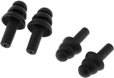 earplugs Three Ring 2 Pair for Sleeping, Noise Cancelling Sound Blocking, Noise Reduction Ear Plug(Black)