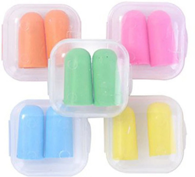 earplugs 5 Pair Foam Luzen Soft For sleeping, meditation,swimming, Studying Ear Plug(Multicolor)