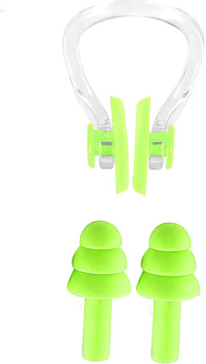 JAMES INTERNATIONAL Nose Water Protector For Adult and Children Swimming Ear Plug & Nose Clip(Green)