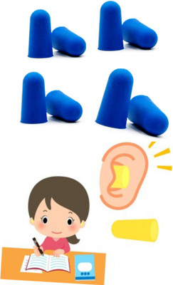 Soft Foam earplug 4 pair combo Ear Plug(Multicolor)