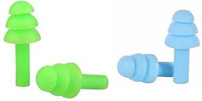 james Soft Silicone Noise Reduction for Sleeping, Study, Meditation, Swimming, Ear Plug(Blue, Green)