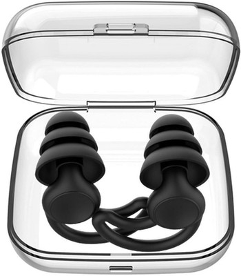 Augen Ear Plugs for Sleeping, Noise Canceling, Reusable Silicone (Black B, M9) Ear Plug(Black)