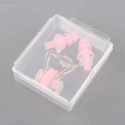DIGSMORDEN Soft Silicone Water Sport Swimming Nose Clip Ear Plug Set In Case Protector Ear Plug & Nose Clip(Multicolor)