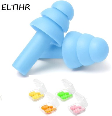 Eltihr Ear Plugs for Sleeping, Noise Cancelling Sound Blocking Earplugs Noise Reduction Ear Plug & Nose Clip(Multicolor)