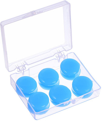 Augen Reusable Soft Silicone Earplugs Waterproof Moldable Ear Plug(Blue)