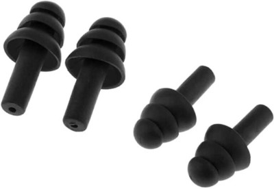 Somapa Soft Silicone Reusable for Swimming Waterproof , Sleeping Ear Protection 1 Pair Ear Plug(Black)