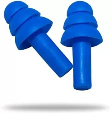 james Soft Silicone Reusable for Swimming Waterproof , Sleeping Ear Protection 1 Pair Ear Plug(Blue)