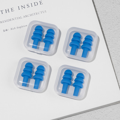 Scheibe 4 Pairs Ear Plugs Ear Plug(Blue)