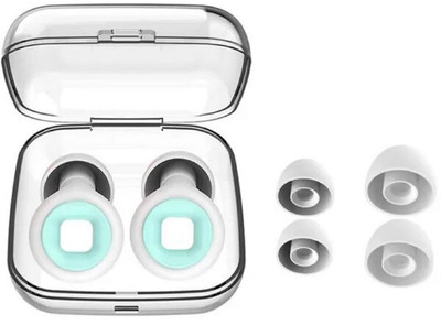 Augen Ear Plugs for Sleeping, Noise Canceling, Reusable Silicone (White Green, M8) Ear Plug(White, Green)