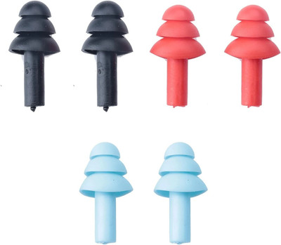 ZIRAK 3 Pairs Reusable EarPlugs Hearing Protection For Concert,Swimming,Study,Snoring Ear Plug(Multicolor)