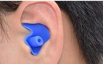james Upgraded Design Silicone Swimming Hearprotek Waterproof Reusable Water Sports Ear Plug(Blue)