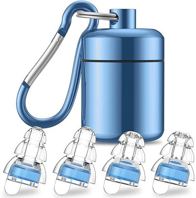 Yomauiyee Earplugs for Musicians, Music Festivals, Noise Reduction, 24db 2 Pairs Ear Plug(Blue)