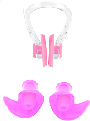 james WaterProof Swimming Ear Protector Silicone Ear Plug & Nose Clip(Pink)