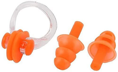 james Swimming Kit Nose and Ear Protector Nose Clip and Ear Clip for Swimmer Pack of 1 Ear Plug & Nose Clip(Orange)