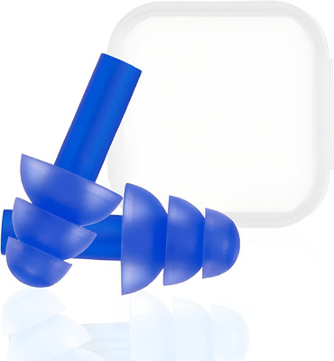 Koccido Ear Plugs Soft Silica Gel Noise Reduction for Sleeping/Swimming /Reusable Ear Plug(Blue)