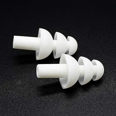 Silicon Earplugs silicon earplug for swimming ,meditation, studying Ear Plug(White)