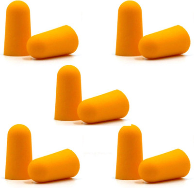 JAMES INTERNATIONAL Soft Foam Travel Sleep Prevention Noise Reduction, Meditation, Studying, Snoring Ear Plug(Orange)