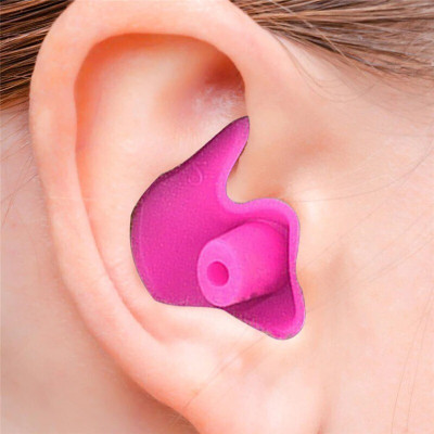 james 2 Pair Swimming Earplugs, Waterproof Reusable Silicone Swimming Ear Plug(Pink)