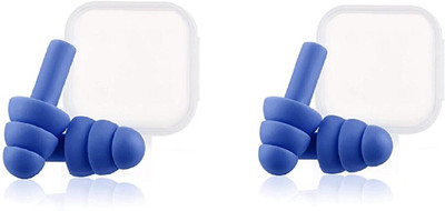 james 2 Pair Silicon Earplug For Studying, swimming, Meditation, Live Concert Ear Plug(Blue)