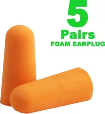 james 5 Pair Soft Foam Reusable, Concert, Study, Loud Noise Reducing Ear Plug(Orange)