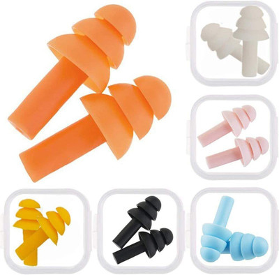 Eltihr 5 Pack Silicone Ear Plugs Ear Plug(Multicolor)