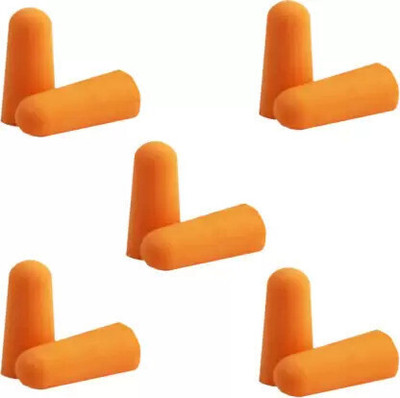 james 5 Pair Soft Foam Reusable, Concert, Study, Loud Noise Reducing Ear Plug(Orange)