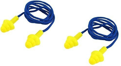 Silicon Earplugs Earplug 2 Pair For meditation, studying, swimming, Live concert Ear Plug(Yellow)