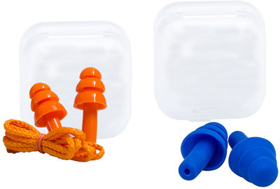 james Soft Silicone Noise Reduction Ear Plugs for Sleeping, Meditation, Swimming Ear Plug(Blue, Orange)