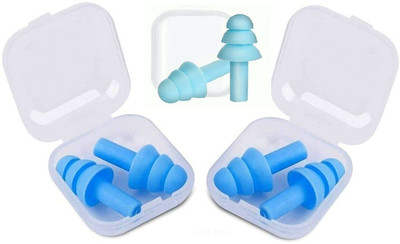 angelie Soft Silicone Ear Plugs for Noise Reduction Sleeping Meditation Study Swimming Ear Plug(Multicolor)